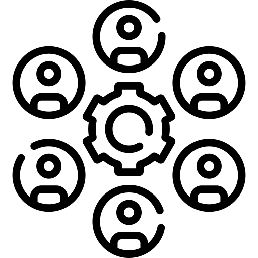Projektverwaltung und Rollenverwaltung. Icon
